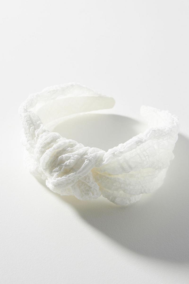 Womens Anthropologie Hair Accessories | Ripple Knotted Headband WHITE <  Ditchlingstudio
